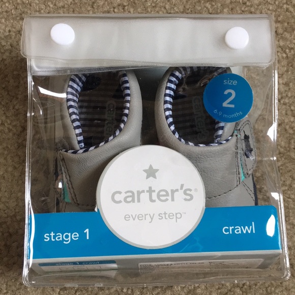 Carter’s Baby Shoes. Stage 1. Size 2. 6-9months - Picture 4 of 8